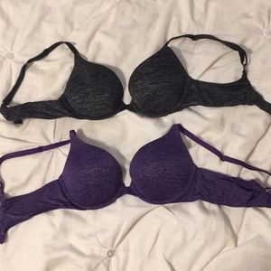 TWO Victoria’s Secret Padded T-shirt Bras